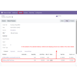 The selected delivery method and shipping charges are visible in backend order details.