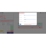 Choose the cheque-enabled payment method and click the info icon to enter cheque details via wizard.