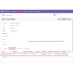 The backend displays complete cheque payment details for POS orders.