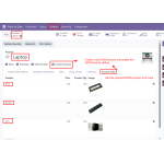 Create and enable BOM products, then add required components.