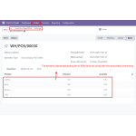 The backend displays picking details for BOM products and components.