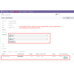 Admins can view, upload, and download order attachments from the backend.