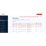 View PayFast transactions in the dashboard with payment details, buyer info, amounts, and fees.
