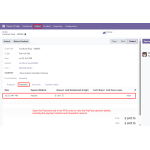 Open the Payments tab in the POS order to view the PayFast payment method and transaction amount.