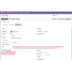 A Subscription Order reference is automatically linked to the Sales Order for quick access to the subscription record.