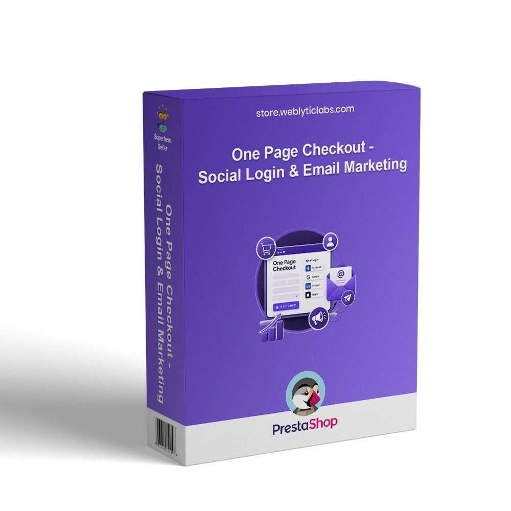Prestashop One Page Checkout - Social Login & Email Marketing