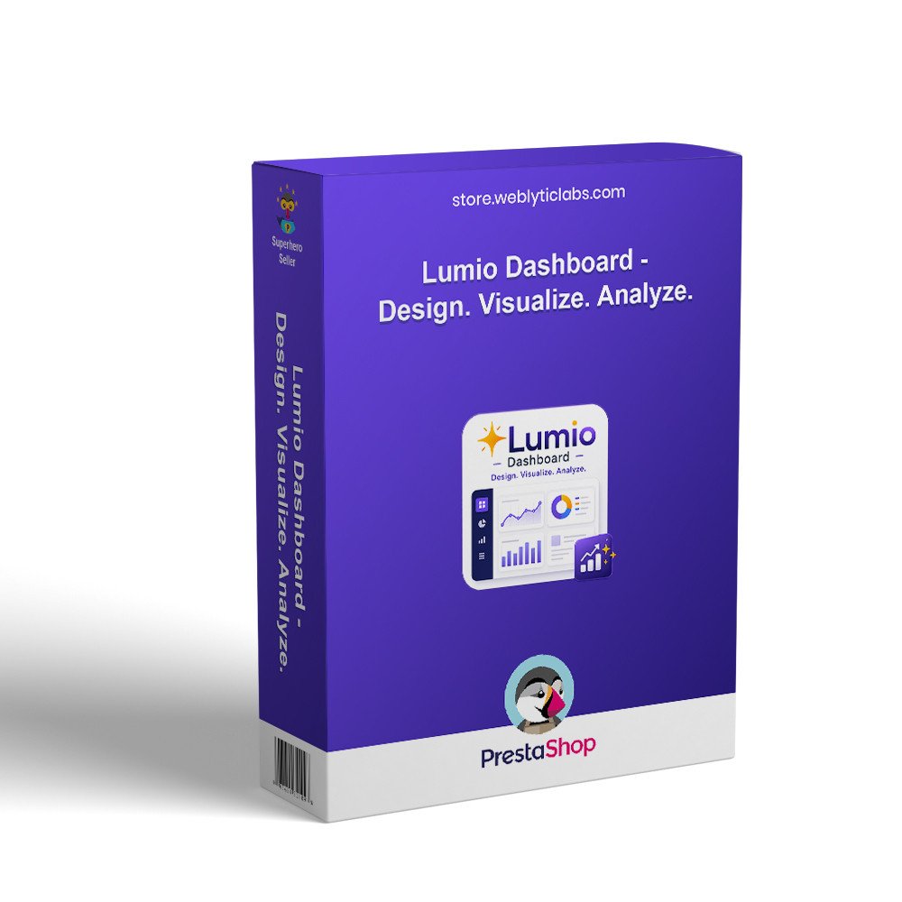 Prestashop Lumio Dashboard - Design. Visualize. Analyze.