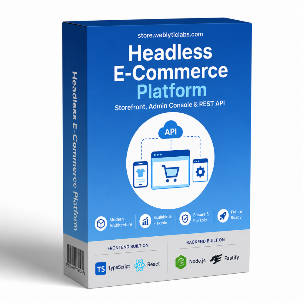 Modern Headless E-Commerce Solution with Storefront & Admin