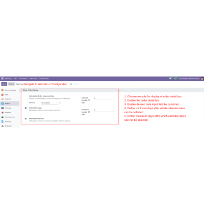 Website Order Note - Delivery Date