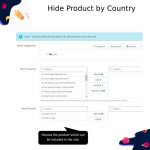 Hide Product by Country  Date & Time