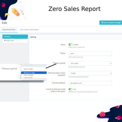 Zero Sales Email Alert  No-Order Product Report