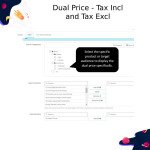 Dual display of Tax included and Tax excluded price