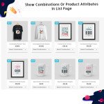Show Combinations Or Product Attributes In List Page