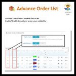 Advance order list-configurable/ fast view