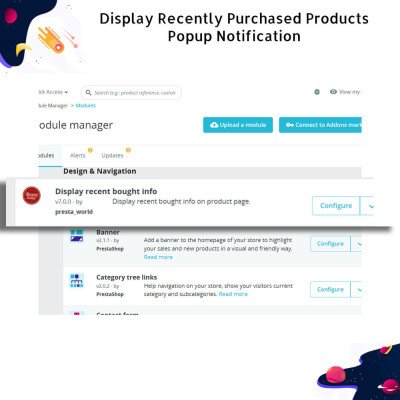 PrestaShop recently purchased popup
