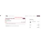 Payment confirmation confirms that the transaction was completed successfully.