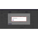The popup alerts you that an RMA order for the same product cannot be duplicated.