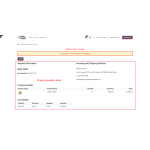 Show the shipping quotation details along with a message indicating the status.