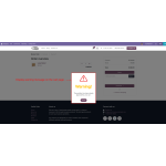 Show a warning message on the cart page.