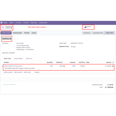 Sales order creation supports all orders from the Website, Point of Sale, or Admin.