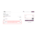 The order overview list now includes the optional applicable custom fee after the apply button is clicked.