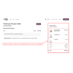 Payment confirmed successfully with the custom fee rule applied.