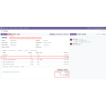 The admin confirms the sale quotation by clicking the confirm button.