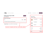 Payment has been processed successfully with fees included. This confirms that all charges have been applied correctly.
