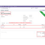Fee details are displayed on the vendor bill for transparency. This helps in verifying charges and maintaining accurate records.