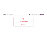 In case of payment failure, a pop-up message appears on the frontend to inform the customer immediately.