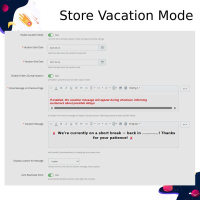 Store Vacation Mode & Hold Orders for PrestaShop