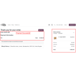 The payment confirmation is displayed successfully, indicating that the transaction has been processed.