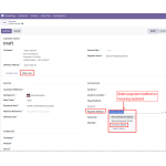 Select the preferred payment method in the invoicing backend order.