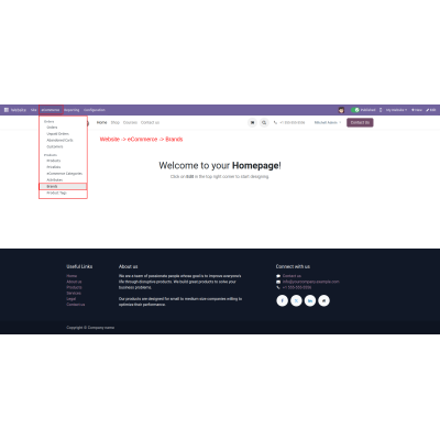 Access the Brands section