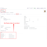 Define the expiry date for your product, along with the best-before date, removal date, and alert date.