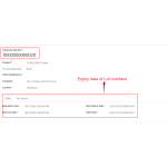 Expiry dates are defined based on the product's lot or serial number.