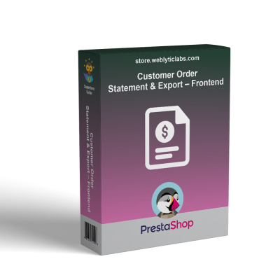 Prestashop Customer Order Statement & Export – Frontend