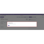 A validation error pop-up appears when the product publish limit is exceeded.
