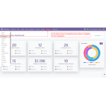The admin panel includes a reporting menu option for the marketplace.