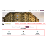 Customers can view the hotel’s available Facilities in the frontend Facilities section.