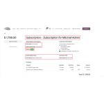 Customers can view detailed information for each subscription directly on the frontend.