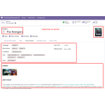 Create and manage movie records with complete information. This screen allows adding and updating movie details in the system.