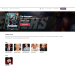 Displays complete movie information on the website including description, cast, and crew details.