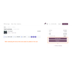 Selected show time and seats are added to the cart for review before payment.