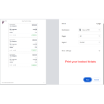 Users can print their confirmed booking ticket.