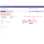 Set the expected closing date for the lead to enable deadline tracking.