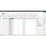 After connecting, Odoo data appears in Power Query Editor for review before loading into Power BI.