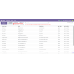 After completion, the list of successfully imported customers is available in Odoo for review and management.