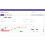 Inside each delivery, the Operations tab displays the product lines and quantities for that shipment.