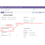 In the Additional Info tab, the Carrier field displays The Post as the assigned shipping method.
